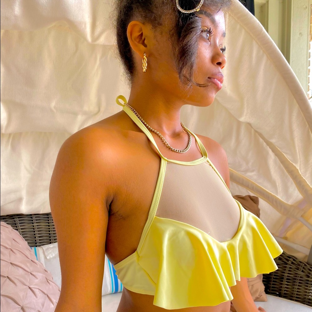 Yellow Bikini with Skirt